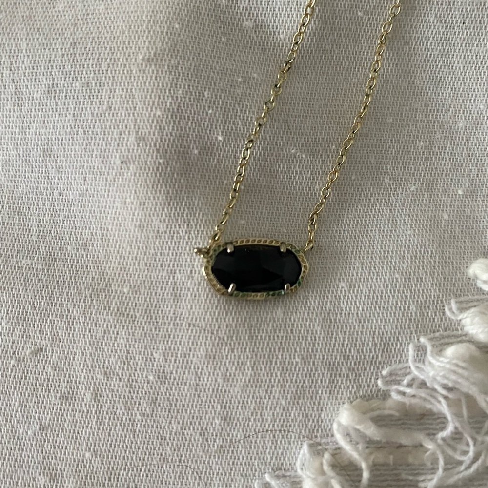 Gold and Black Elisa Kendra Scott Necklace